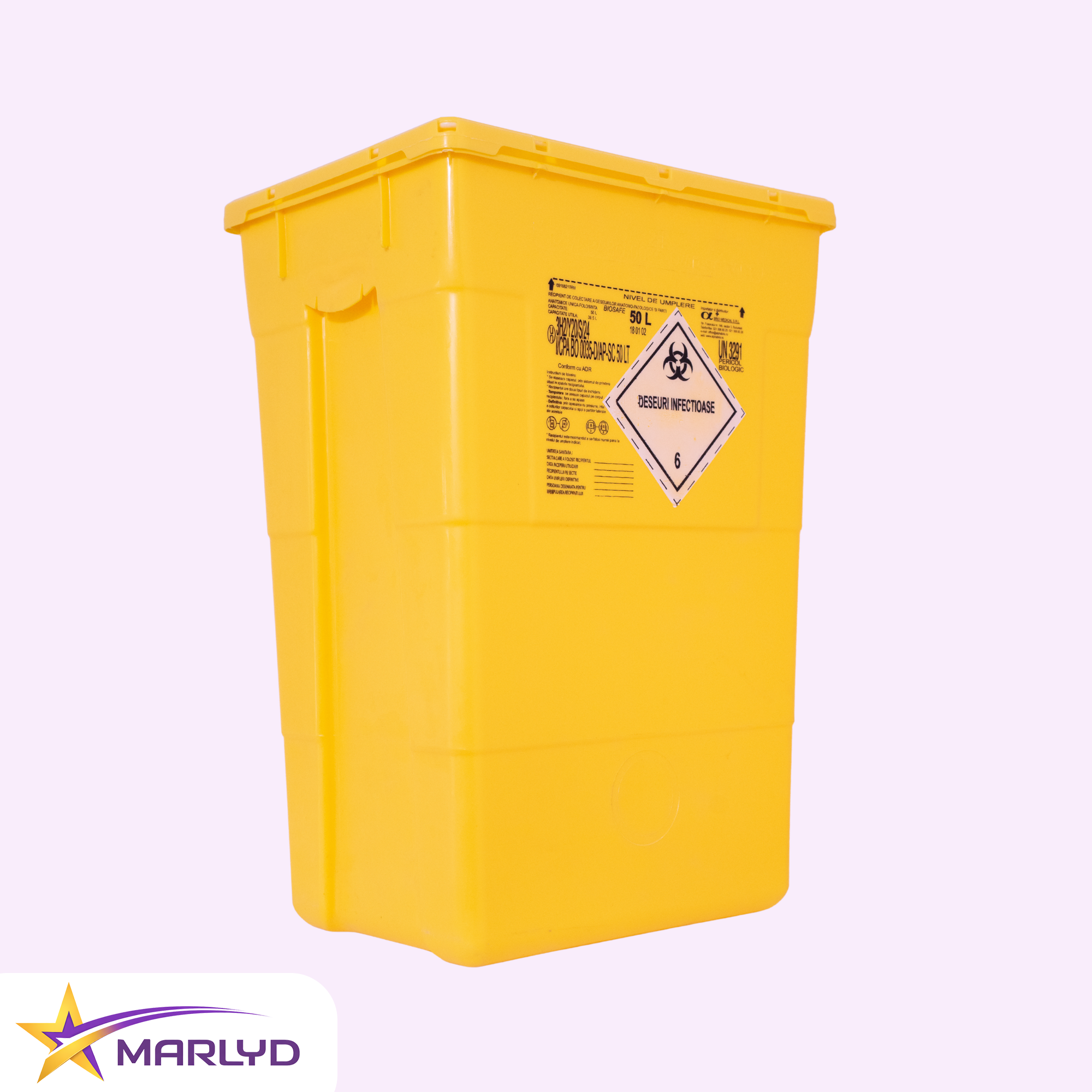 Recipient polipropilena 50 L pt. anatomo-patologie si plasma BIOSAFE