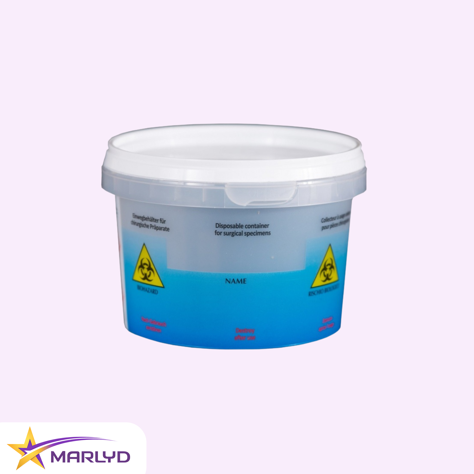 125 Buc - Recipient plastic 2000 ml pentru probe anatomo-patologie și plasmă